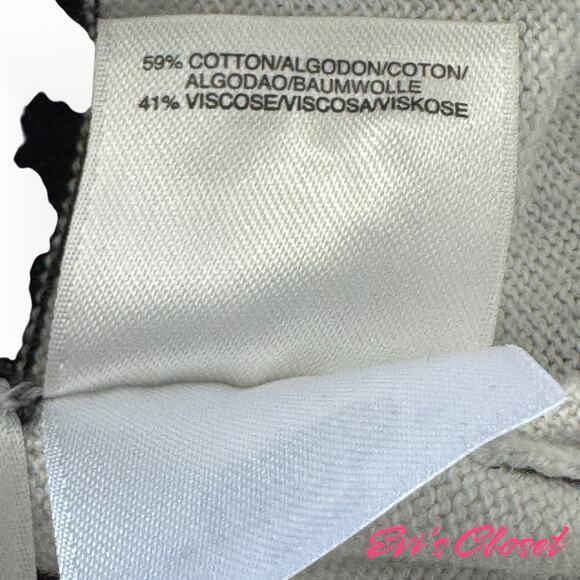 Jones New York Women's Cardigan Sweater Blue Black White Open Front Sz L - Picture 7 of 8